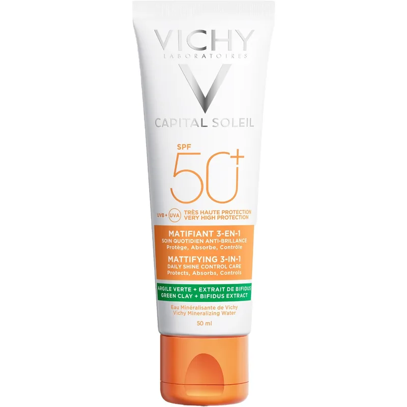 Крем Vichy (Віши) Capital Soleil Сонцезахисний матуючий 3 в 1 для жирної проблемної шкіри SPF50 50 мл