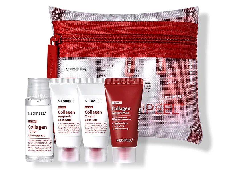 Набір мініатюр для обличчя з колагеном та пептидами Medi-Peel Red Lacto Peptide Collagen Skin Care Trial Kit