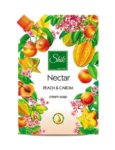 Крем-мило рідке Shik Nectar Персик і карамболь, дой-пак, 460 г
