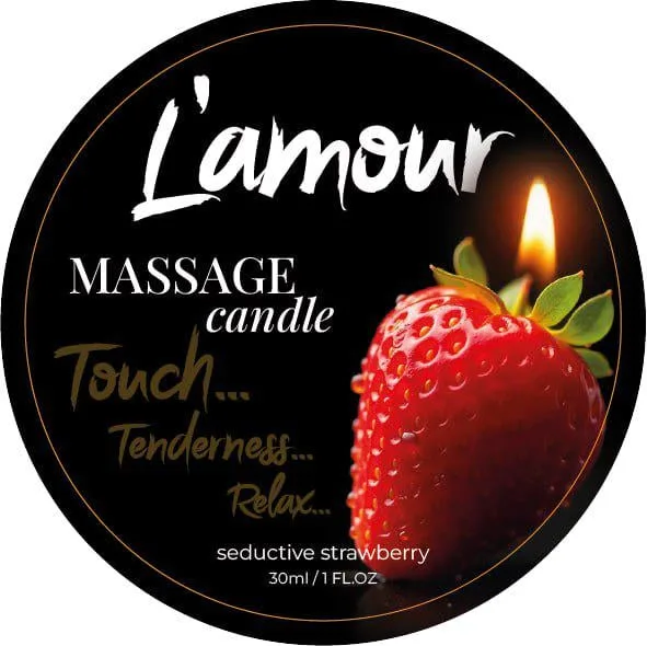 Масажна свічка L'amour Seductive Strawberry з ароматом полуниці 30 мл (LM92346)