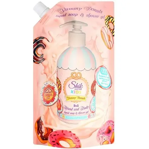 Дитяче гель-мило Shik Kids Yummy Donuts 2в1, дой-пак, 500 г