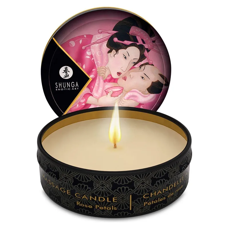 Масажна свічка Shunga MINI MASSAGE CANDLE Rose Petals 30 мл