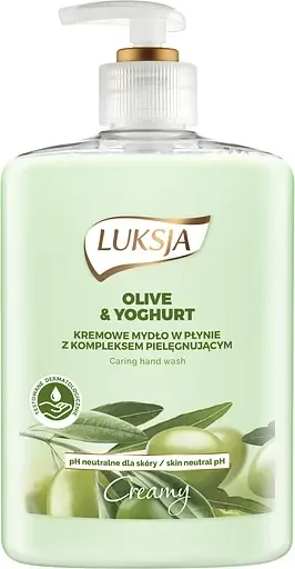 Рідке крем-мило Luksja Olive & Yoghurt Hand Wash, з дозатором, 500 мл
