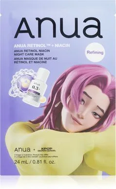 Anua K-Pop Demon Hunters Retinol Niacin Night Care Mask – вечірня маска з ретинолом 1 шт.