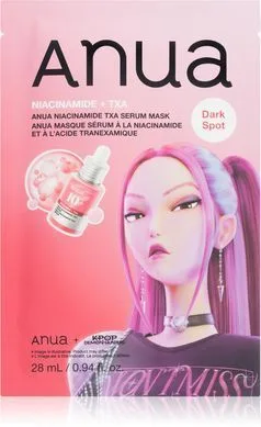 Anua K-Pop Demon Hunters Niacinamide TXA Serum Mask – освітлювальна маска з ніацинамідом і транексамовою кислотою 1 шт.