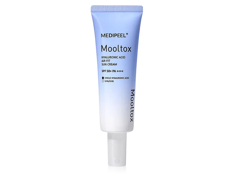 Ультразволожуючий сонцезахисний крем для обличчя Medi-Peel Hyaluronic Acid Mooltox Air Fit Sun Cream SPF 50+ PA++++, 50г
