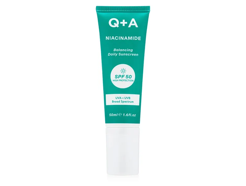 Балансуючий сонцезахисний крем для обличчя Q+A Niacinamide Balancing Daily Sunscreen SPF 50 PA++++, 50мл