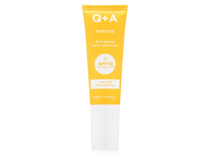 Антивіковий сонцезахисний крем для обличчя Q+A Peptide Anti-Ageing Daily Sunscreen SPF 50 PA++++, 50мл