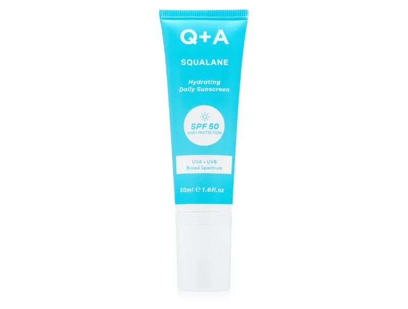 Зволожуючий сонцезахисний крем для обличчя Q+A Squalane Hydrating Daily Sunscreen SPF 50 PA++++, 50мл
