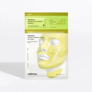 Celimax The Vita-A Retinal Shot Tightening 2-Step Gel Mask – двоетапна гелева маска для обличчя з ретиналем підтягуюча 1 шт.