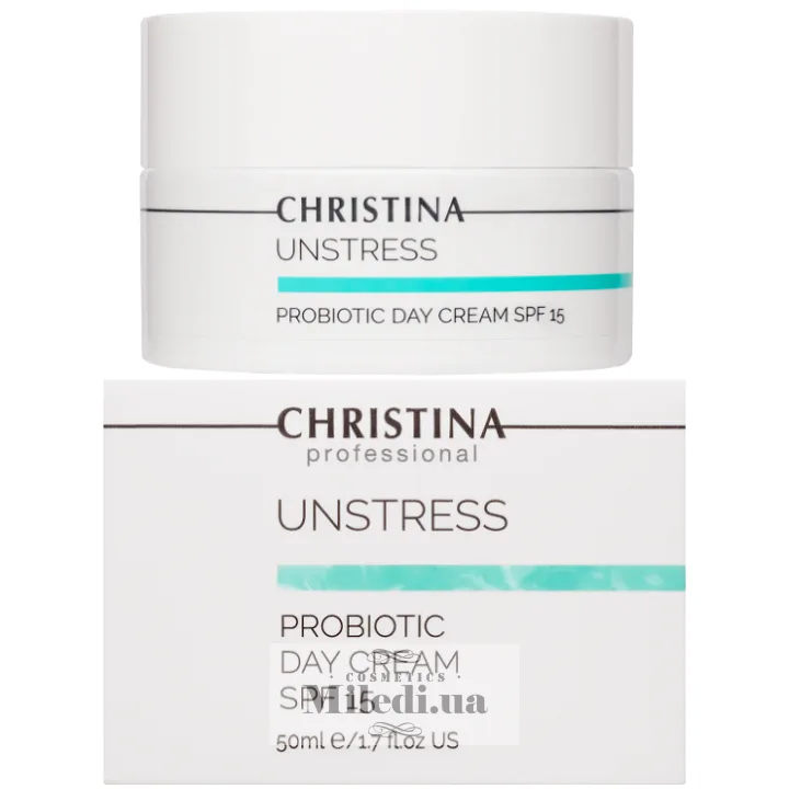 Денний зволожуючий крем з пробіотичною дією Christina Unstress Pro-Biotic Day Cream SPF15
