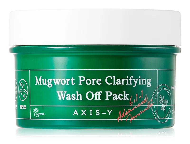 Axis-Y Mugwort Pore Clarifying Wash Off Pack – глиняна маска з полином для проблемної шкіри 100 мл