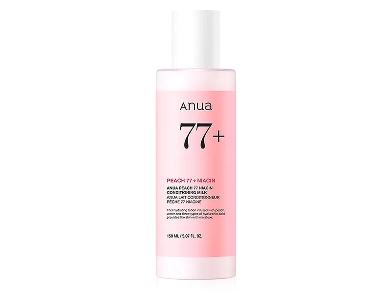 Anua Peach 77 Niacin Conditioning Milk – зволожуюче молочко для обличчя з персиком і ніацинамідом 150 мл (термін придатності до 12.06.2027)