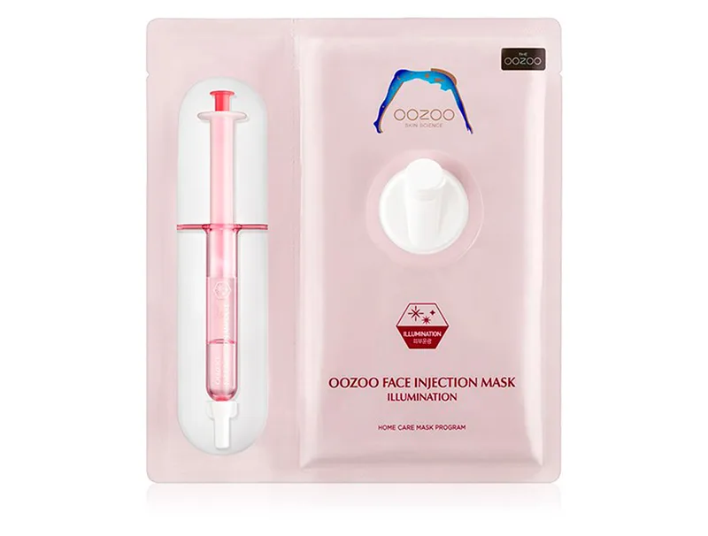 Маска для обличчя з ензимами для інтенсивного сяйва The Oozoo Face Injection Mask Illumination