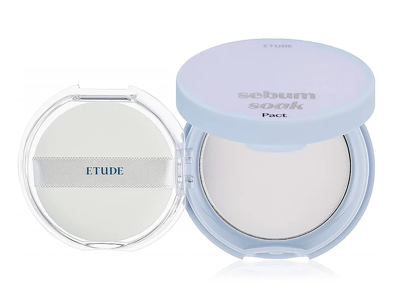 Мінеральна матуюча компактна пудра для обличчя Etude Sebum Soak Pact, 9,5г