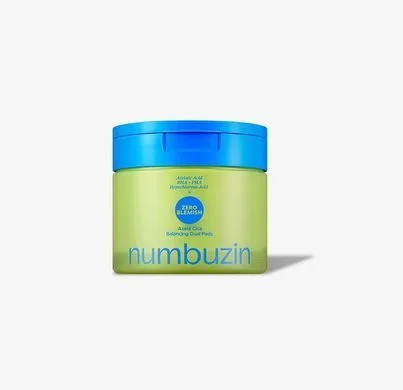 Numbuzin Zero Blemish Azela Cica Balancing Dual Pads – тонер пади для проблемної шкіри 60 шт.