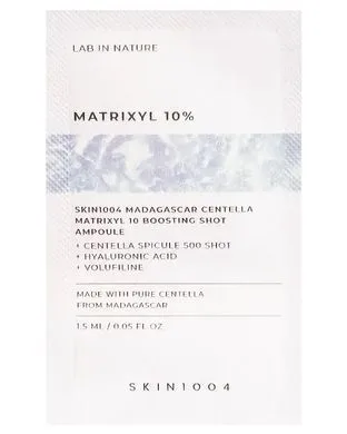 Skin1004 Madagascar Centella Matrixyl 10 Boosting Shot Ampoule – сироватка для пружності шкіри зі матриксилом і спікулами ПРОБНИК 1,5 мл.