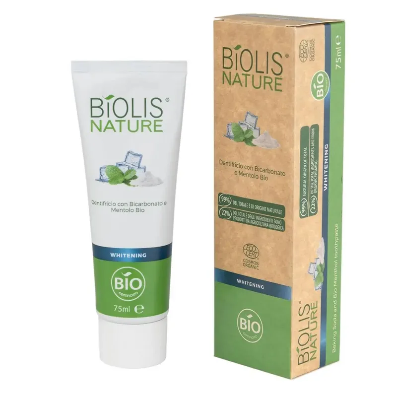Відбілююча зубна паста Bilolis Nature Bіо з бікарбонатом та ментолом 75 мл