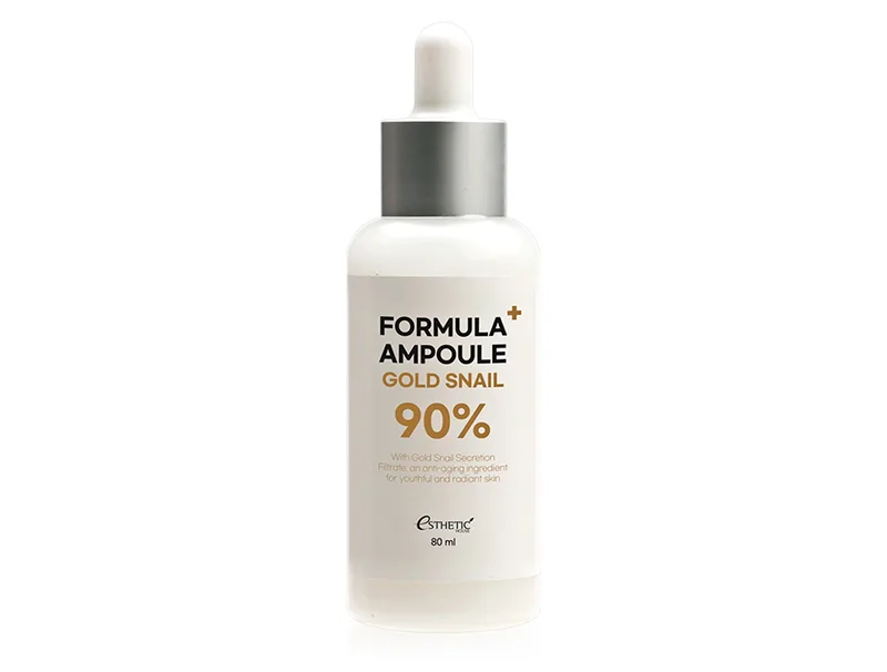 Відновлююча сироватка для обличчя з муцином равлика Esthetic House Formula Ampoule Gold Snail 90%, 80мл