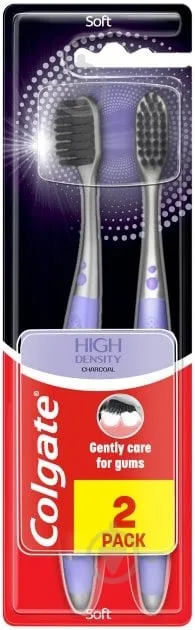 Зубна щітка Colgate High Density чорне вугілля 1+1 м'яка