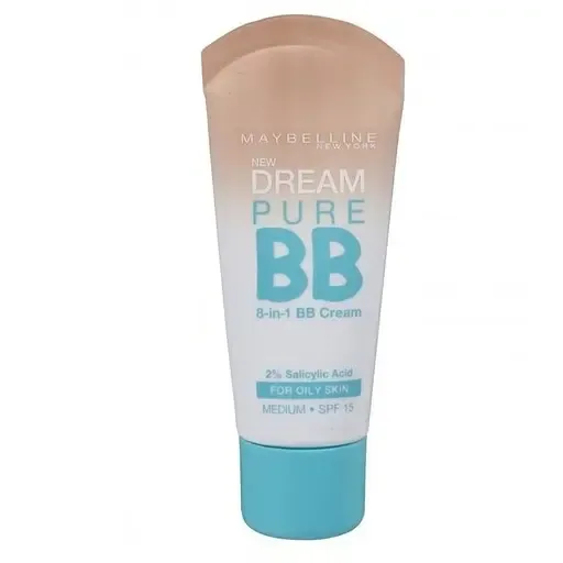 Крем-догляд для обличчя Maybelline New York 8-в-1 Dream Pure BB з тональним ефектом Натурально-бежевый, 30 мл (B2187400)