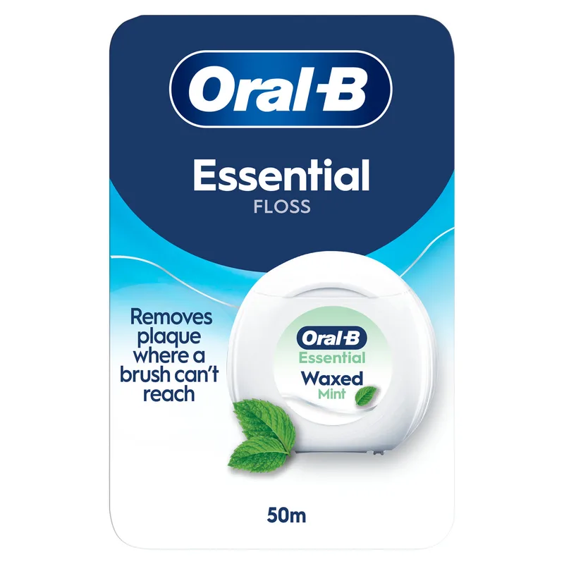 Зубна нитка ORAL-B (Орал-бі) Essential Floss (Есеншиал флос) вощена м'ятний смак 50 м