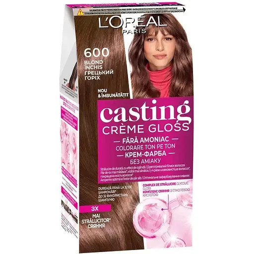 Фарба-догляд для волосся без аміаку L'Oreal Paris Casting Creme Gloss відтінок 600 Грецький горіх 120 мл (A5774876)