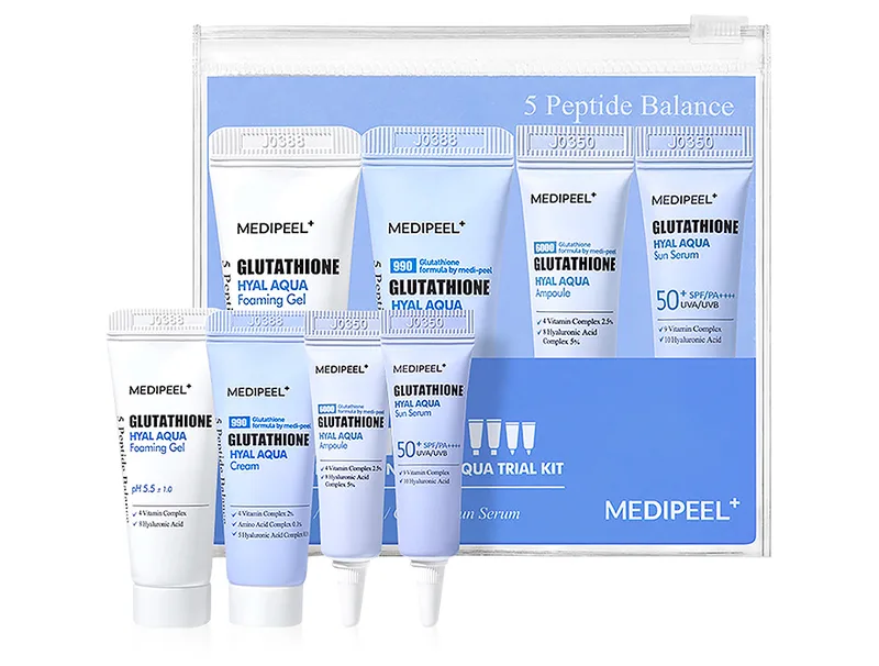 Набір мініатюр для зволоження обличчя з глутатіоном Medi-Peel Glutathione Hyal Aqua Trial Kit