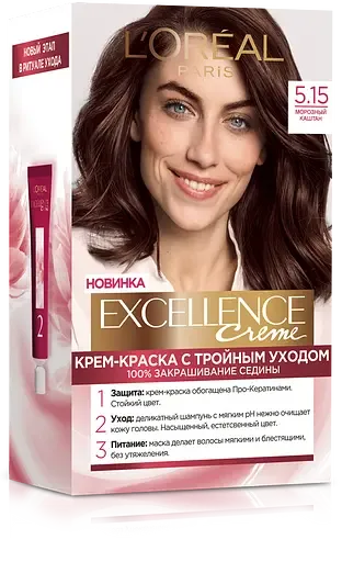 Фарба для волосся L'Oréal Paris Excellence Creme, відтінок 5.15 (морозний каштан), 176 мл (A9988200)
