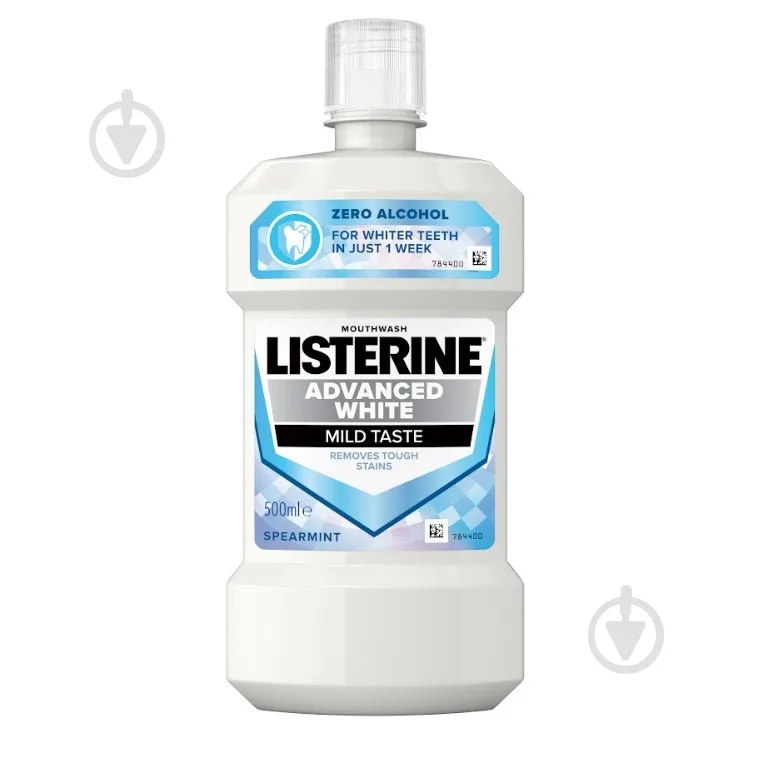 Ополіскувач для ротової порожнини Listerine Ультравідбілювання М'який смак 500 мл (3574661491776/3574661491875)
