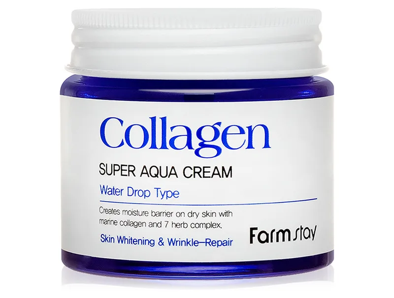 Зволожуючий крем для обличчя з колагеном FarmStay Collagen Super Aqua Cream, 80мл
