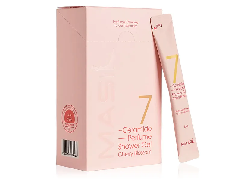 Парфумований гель для душу з церамідами MASIL 7 CERAMIDE PERFUME SHOWER GEL (CHERRY BLOSSOM) - 8 мл * 20 шт