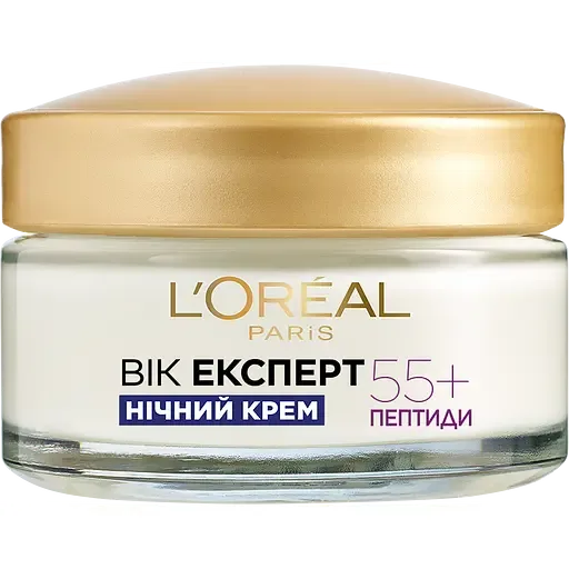 Нічний крем проти зморщок L'oreal Paris Вік експерт 55+ відновлювальний, 50 мл (A8126300)