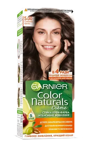 Фарба для волосся Garnier Color Naturals, тон 5.00 (Глибокий шатен), 110 мл (C5755500)