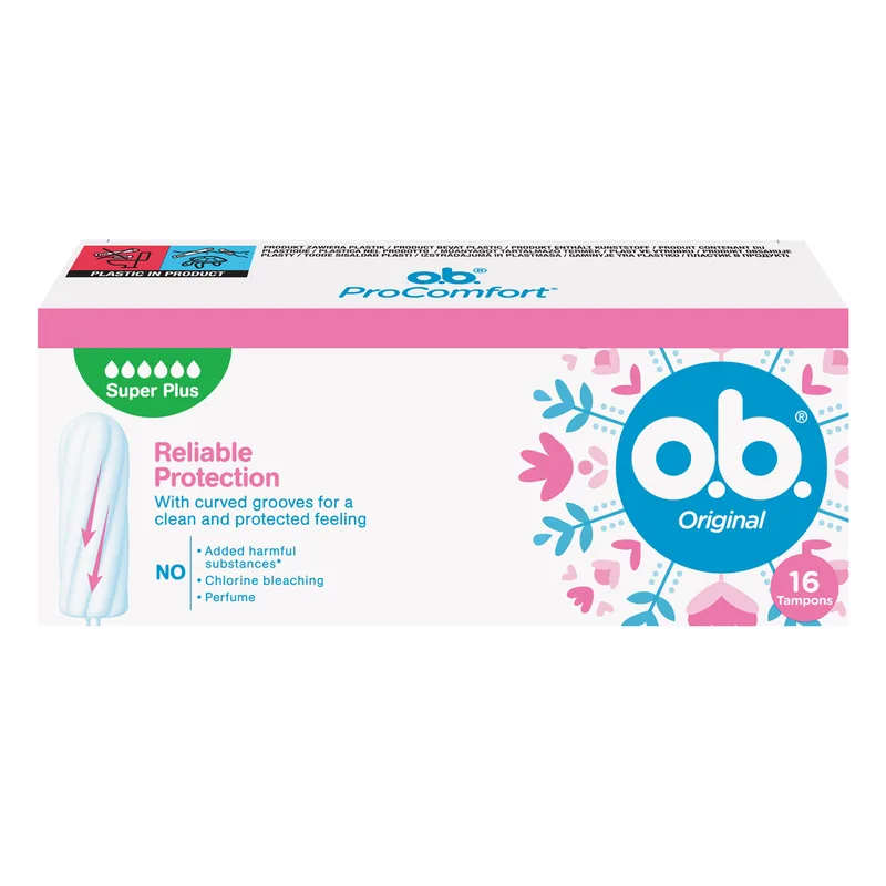 Тампони гігієнічні жіночі O.B. (Обі) Original Super Plus (Ориджінал Супер Плюс) 16 шт