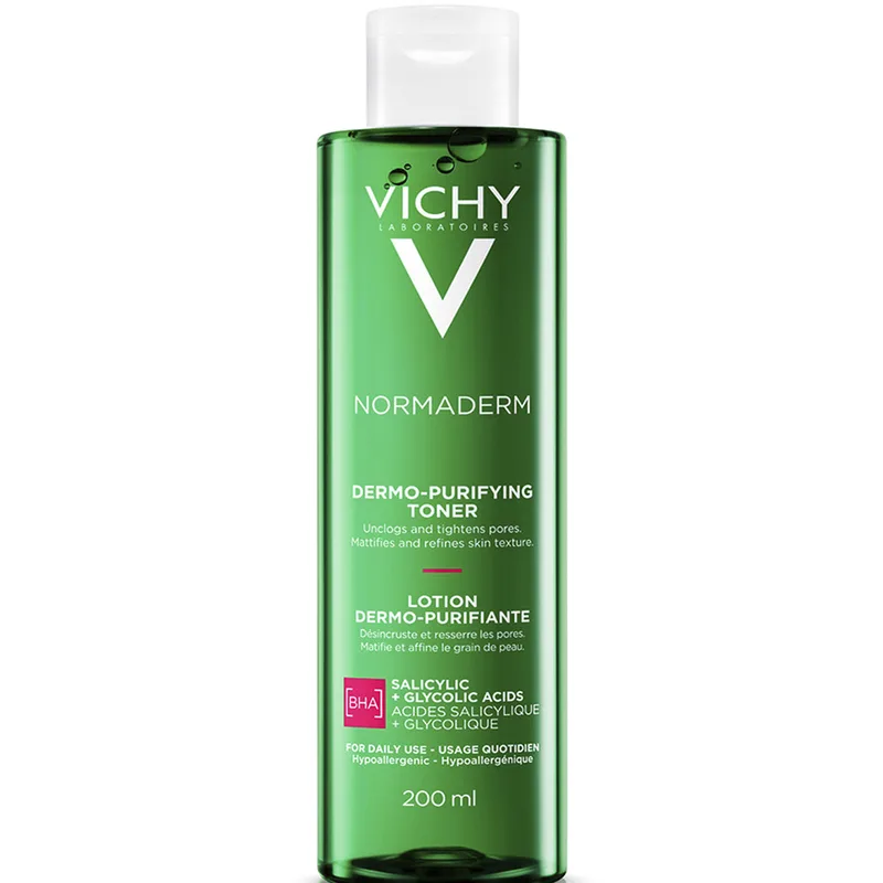 Тонік для обличчя VICHY (Віши) Нормадерм очищаючий потрійної дії для звуження пор для проблемної, чутливої шкіри 200 мл