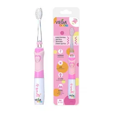 Vega Kids VK-400Р Зубна щітка електрична звукова дитяча Лайт-ап рожева