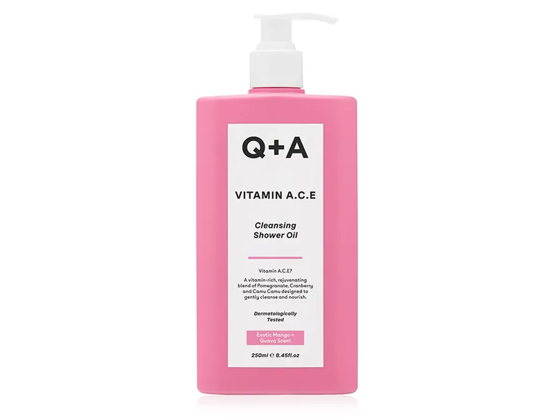 Очищаюча вітамінізована олія для душу Q+A Vitamin A.C.E Cleansing Shower Oil, 250мл
