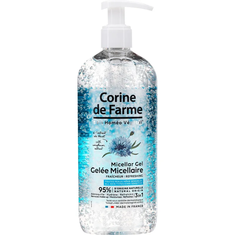 Гель для обличчя Corine De Farme (Корін Де Фарм) міцелярний освіжаючий 500 мл
