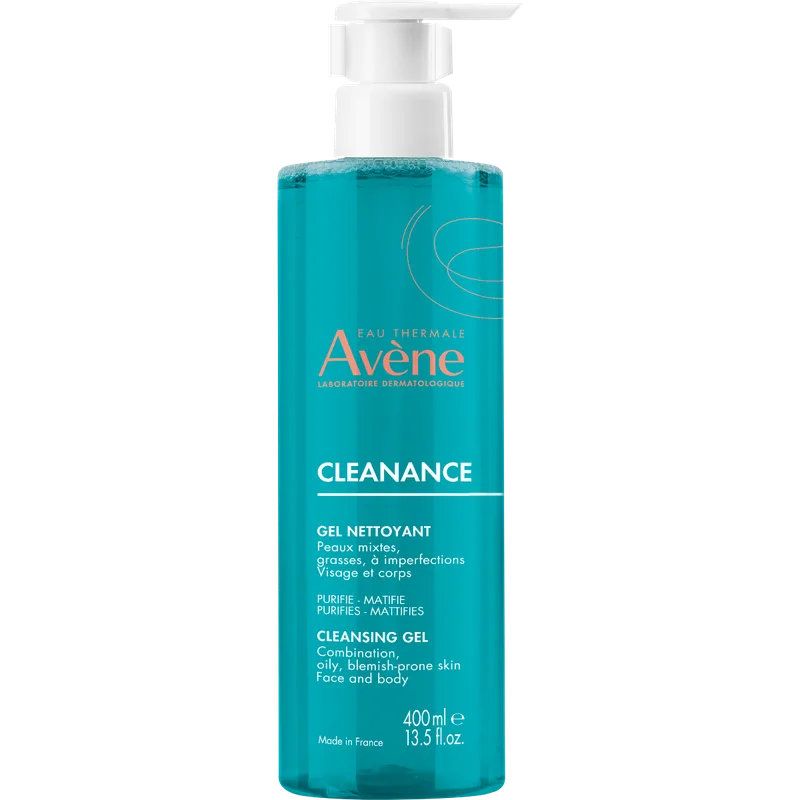 Гель для обличчя і тіла AVENE Cleanance для жирної та проблемної шкіри 400 мл