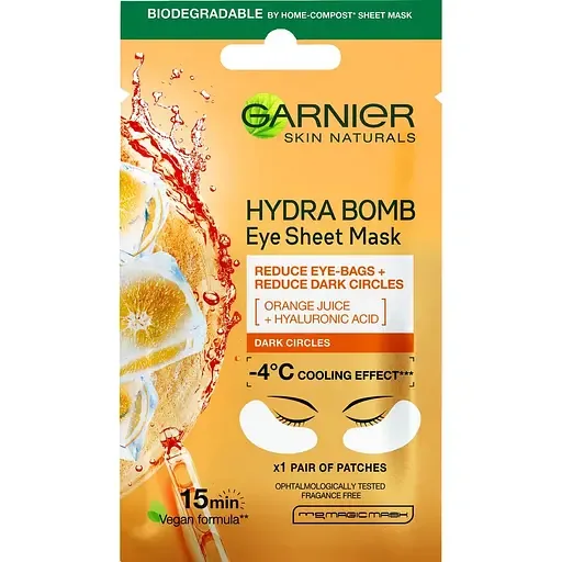 Тканинні патчі-желе Garnier Skin Naturals Зволоження та догляд для шкіри під очима 6 г