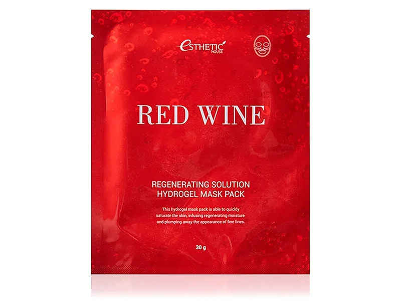 Гідрогелева маска для обличчя з екстрактом червоного вина Esthetic House Red Wine Regenerating Solution Hydrogel Mask