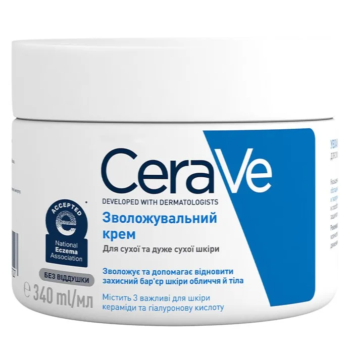 Крем для обличчя та тіла CeraVe зволожуючий для сухої та дуже сухої шкіри 340 г