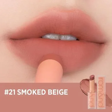 rom&nd Zero Matte Lipstick – матова помада Smoked Beige 21