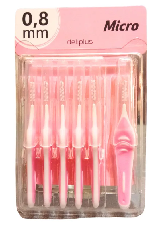 Набір міжзубних йоржиків Deliplus Micro 0,8 мм 6 шт.