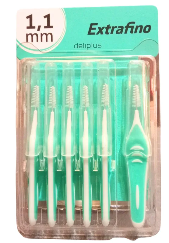 Набір міжзубних йоржів Deliplus Extrafino 1,1 мм 6 шт.