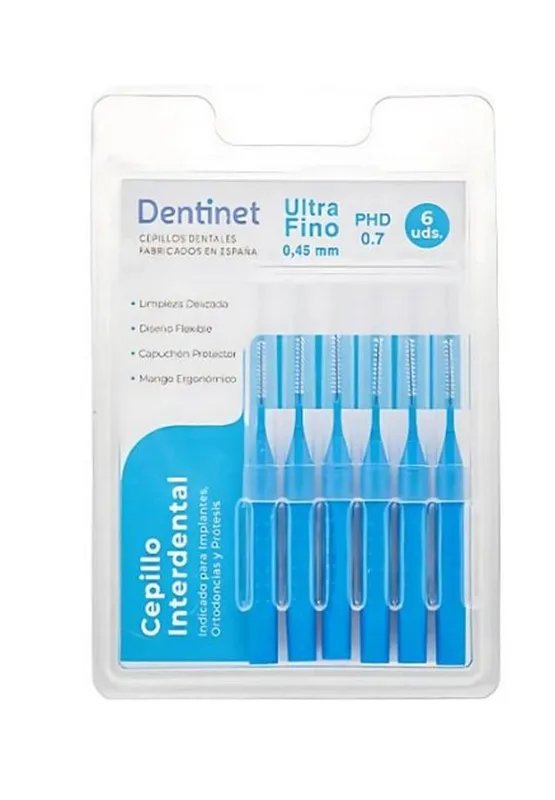 Набір міжзубних йоржів Dentinet Nano 0,45 мм/d 0.7 мм 6 шт.
