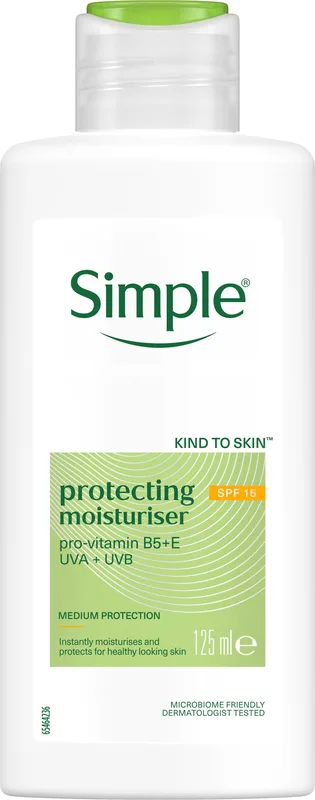 Крем для обличчя Simple зволожуючий та захисний Light SPF15 Kind to Skin 125 мл