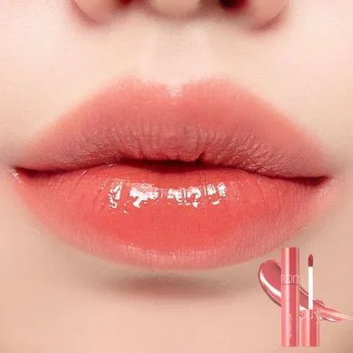 rom&nd Juicy Lasting Tint – пігментований блиск для губ з ефектом тінту 09 Litchi Coral
