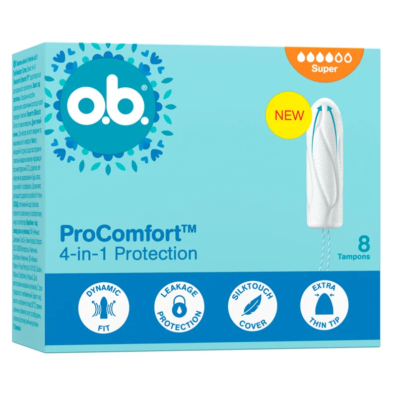 Тампони гігієнічні жіночі O.B. (Обі) ProComfort Super (ПроКомфорт Супер)